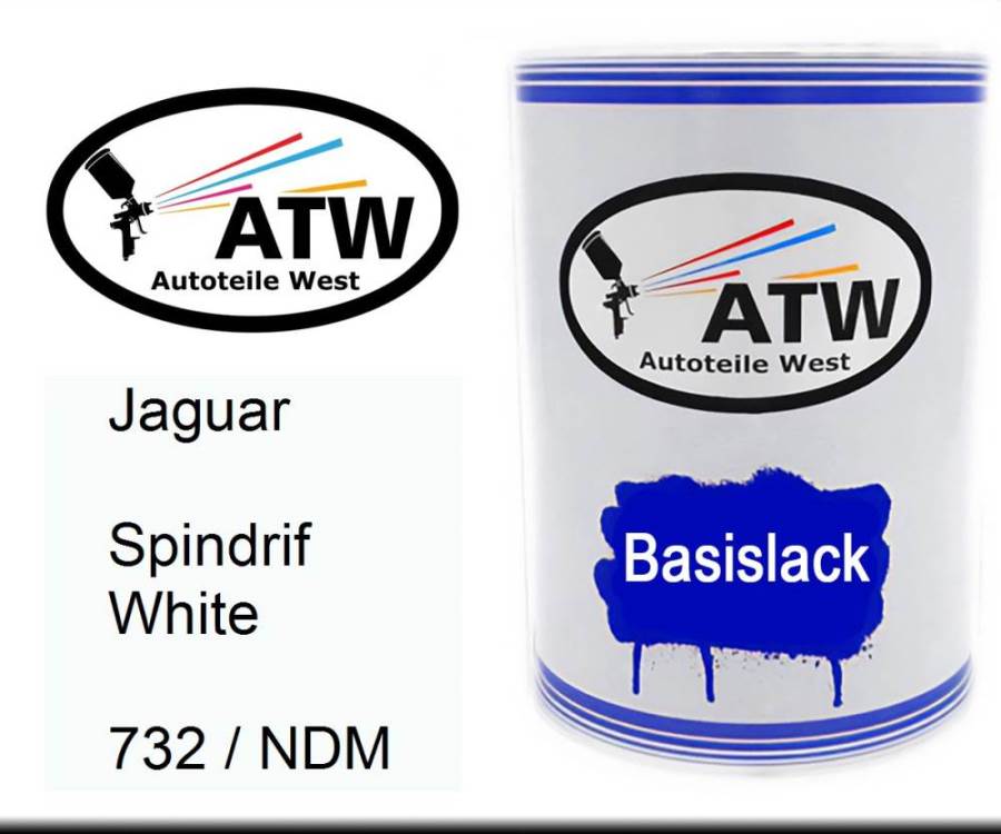 Jaguar, Spindrif White, 732 / NDM: 500ml Lackdose, von ATW Autoteile West.